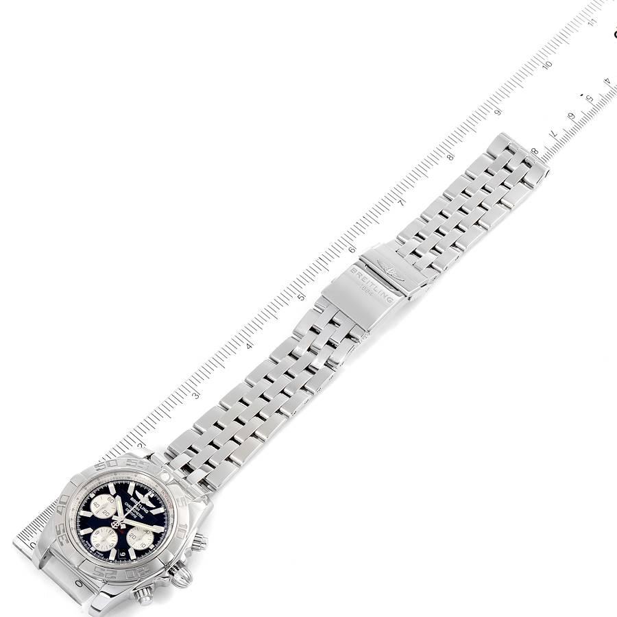 Breitling Chronomat 01 Stahl-Herrenuhr AB0110 mit schwarzem Zifferblatt im Angebot 6