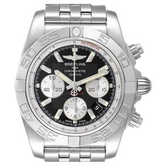 Breitling Chronomat 01 Stahl-Herrenuhr AB0110 mit schwarzem Zifferblatt