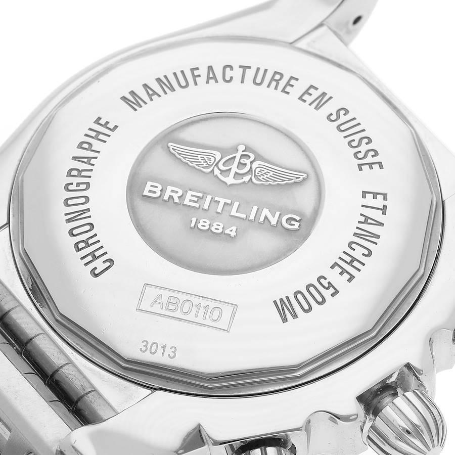 Breitling Chronomat 01 Black Dial Steel Mens Watch AB0110 2