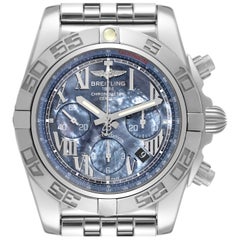 Breitling Chronomat 01 Mother of Pearl Steel LE Mens Watch AB0111 Box Card