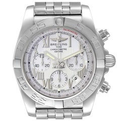 Stahl-Herrenuhr AB0110 von Breitling Chronomat 01 mit weißem Zifferblatt