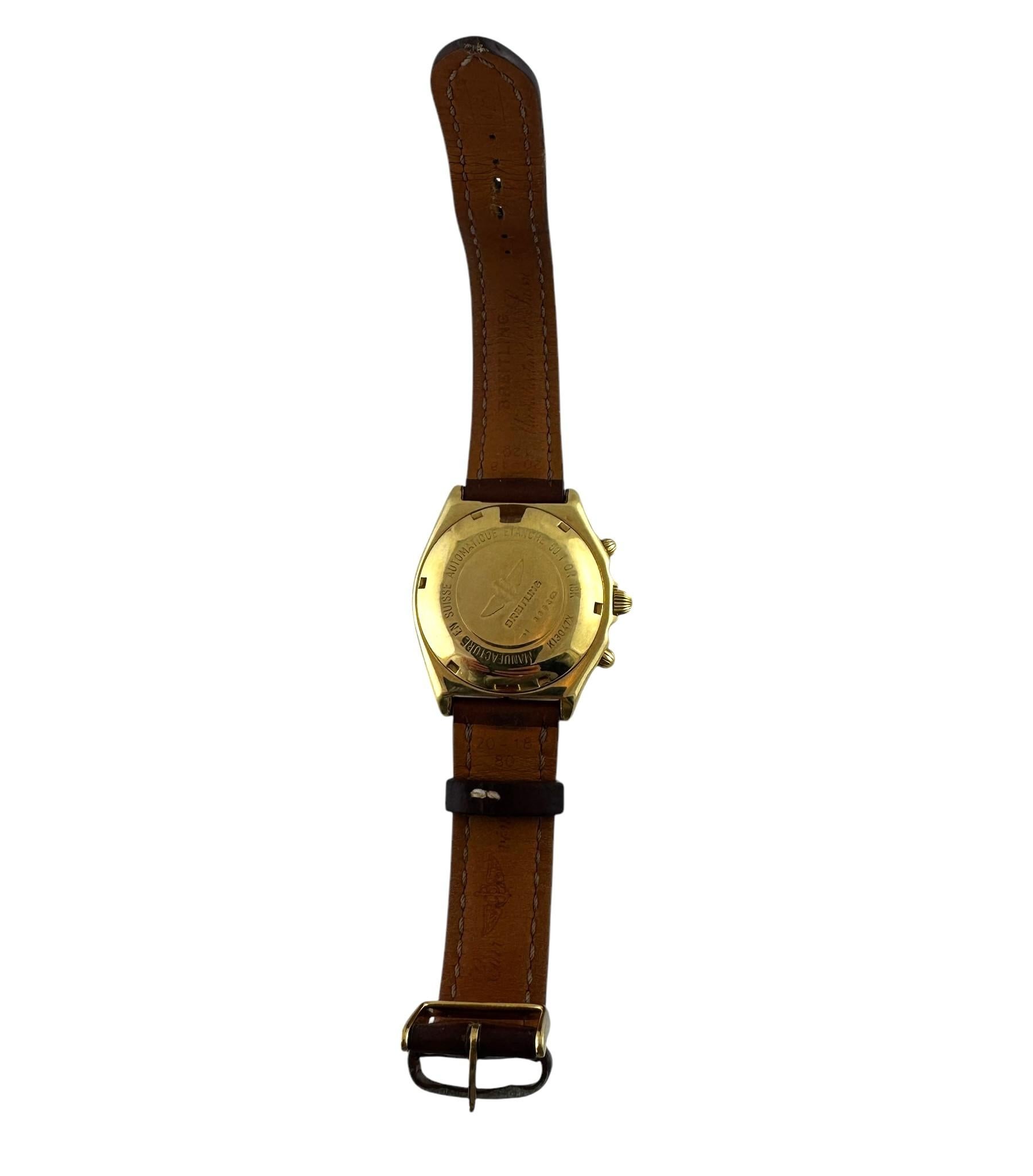 Breitling Chronomat 18K Yellow Gold Men's Watch K13047X #20814 For Sale 6