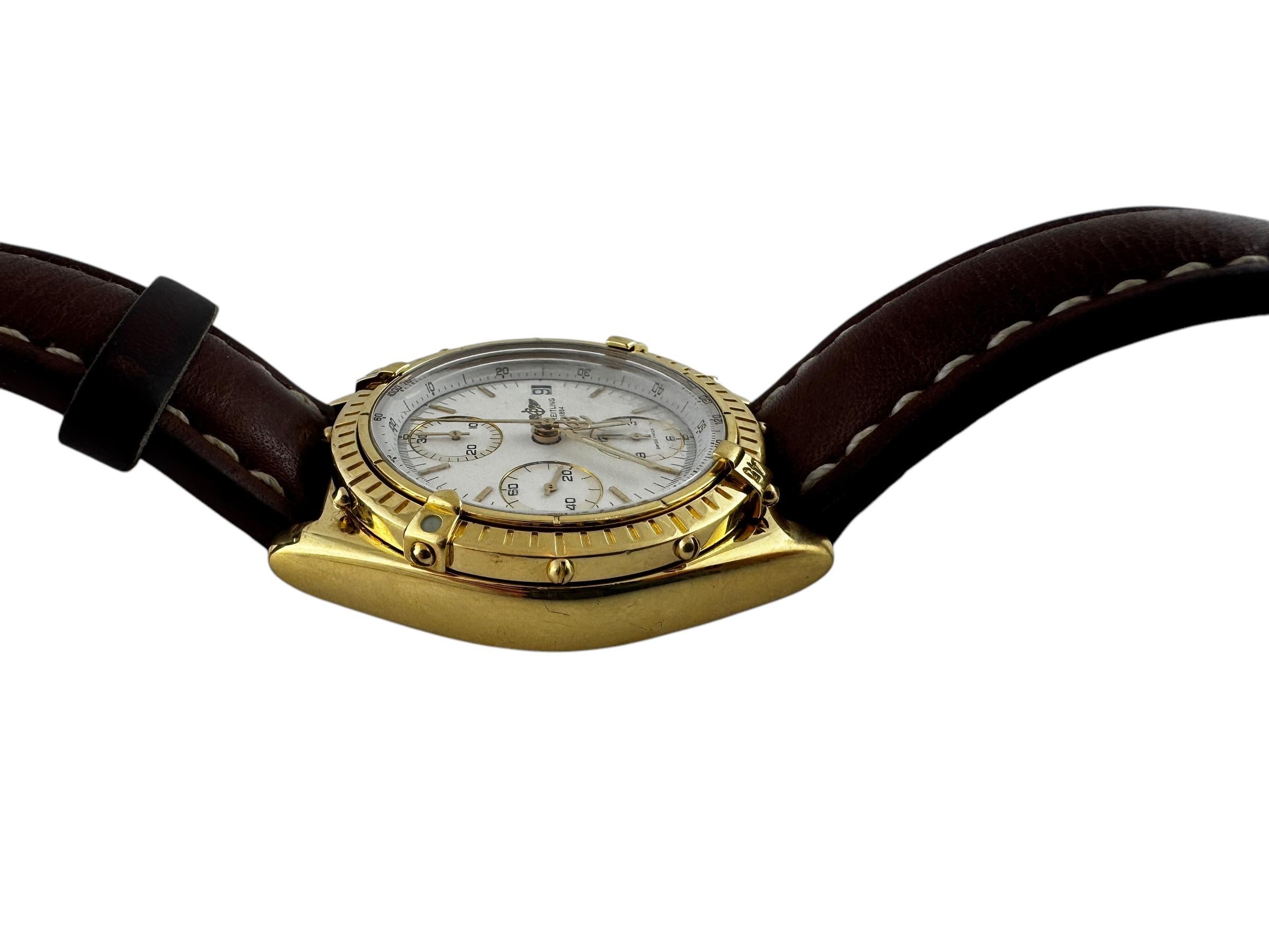 Breitling Chronomat 18K Yellow Gold Men's Watch K13047X #20814 For Sale 9