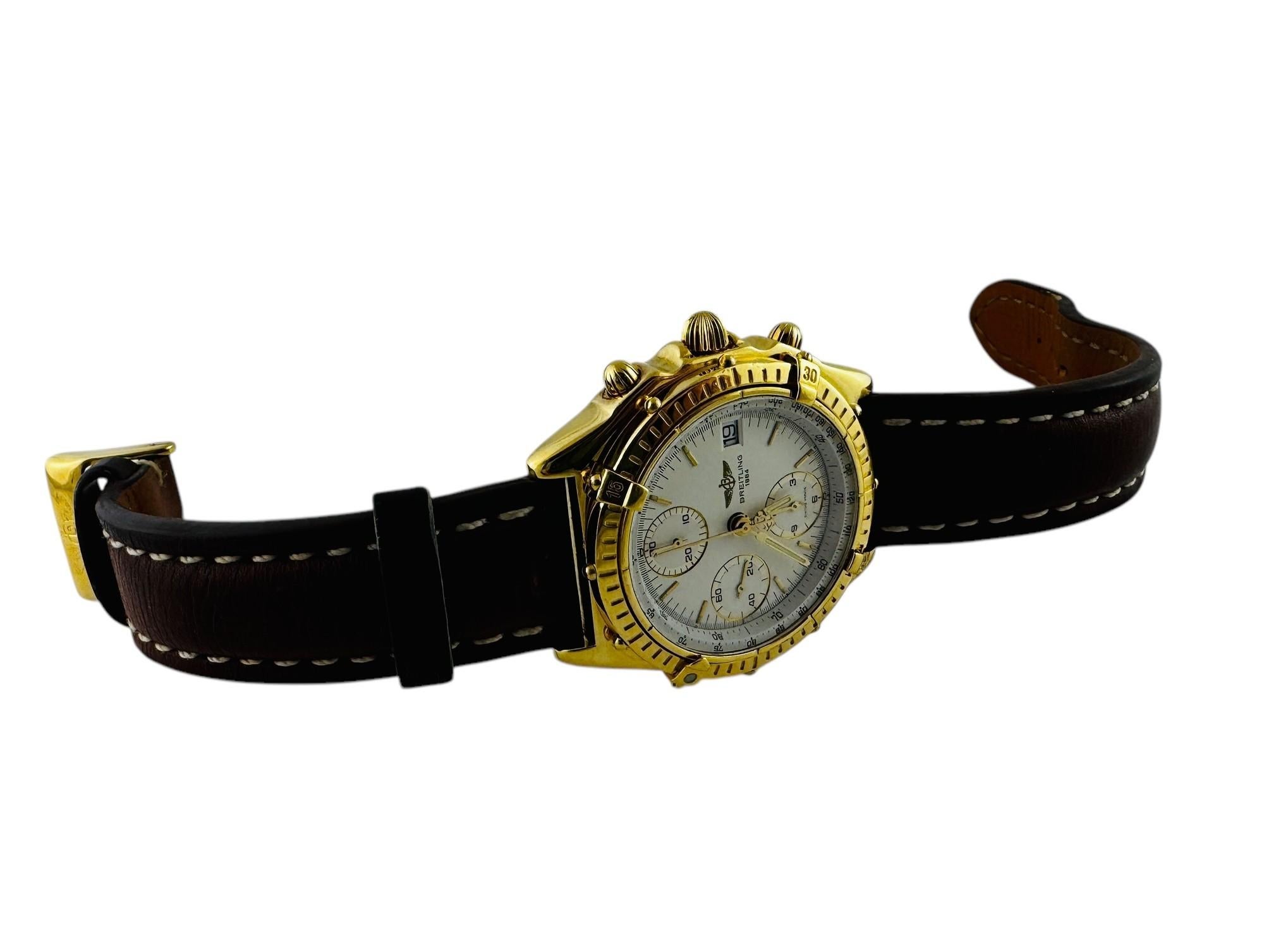 Breitling Chronomat 18K Yellow Gold Men's Watch K13047X #20814 For Sale 2