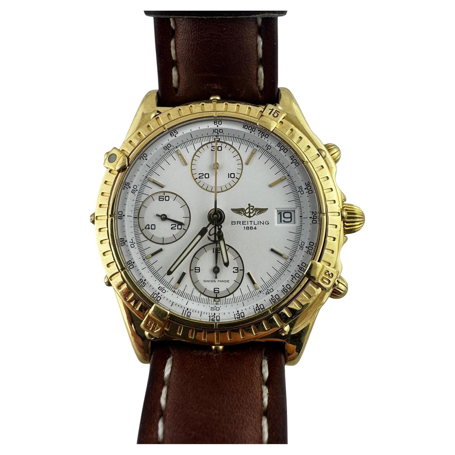 Breitling Chronomat 18K Yellow Gold Men's Watch K13047X #20814