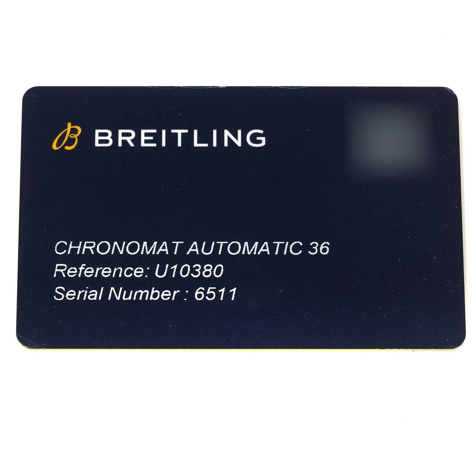 Breitling Chronomat 36 Diamant-Zifferblatt Stahl Roségold Damenuhr U10380 Ungetragen im Angebot 1