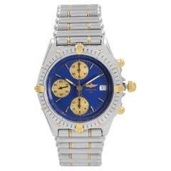 Breitling Chronomat Steel Gold Blue Lacquered Automatic Watch B13050.1