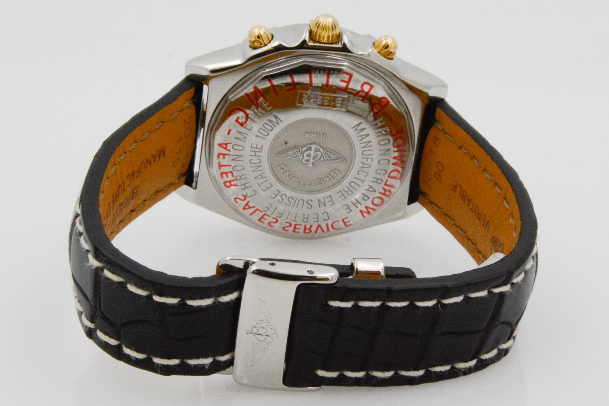 Breitling Chronomat Black Dial Gold Subdials 4