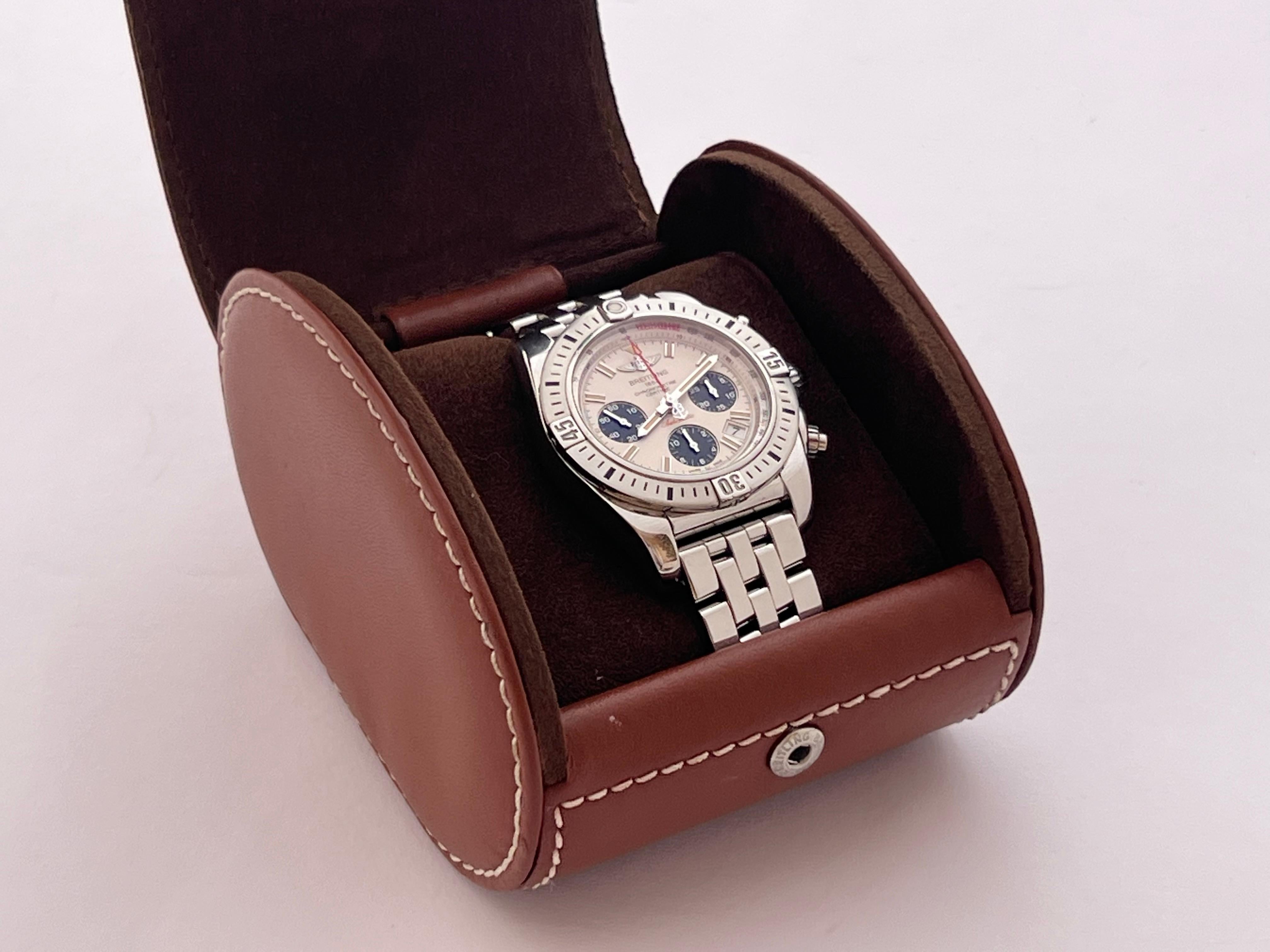 Brand : Breitling

Model: Chronomat 41 Airborne

Reference Number : AB0144

Features : Sapphire crystal . Limited Edition . Chronograph

Country Of Manufacture: Switzerland

Movement: Automatic

Case Material: Stainless Steel

Measurements : 41 mm