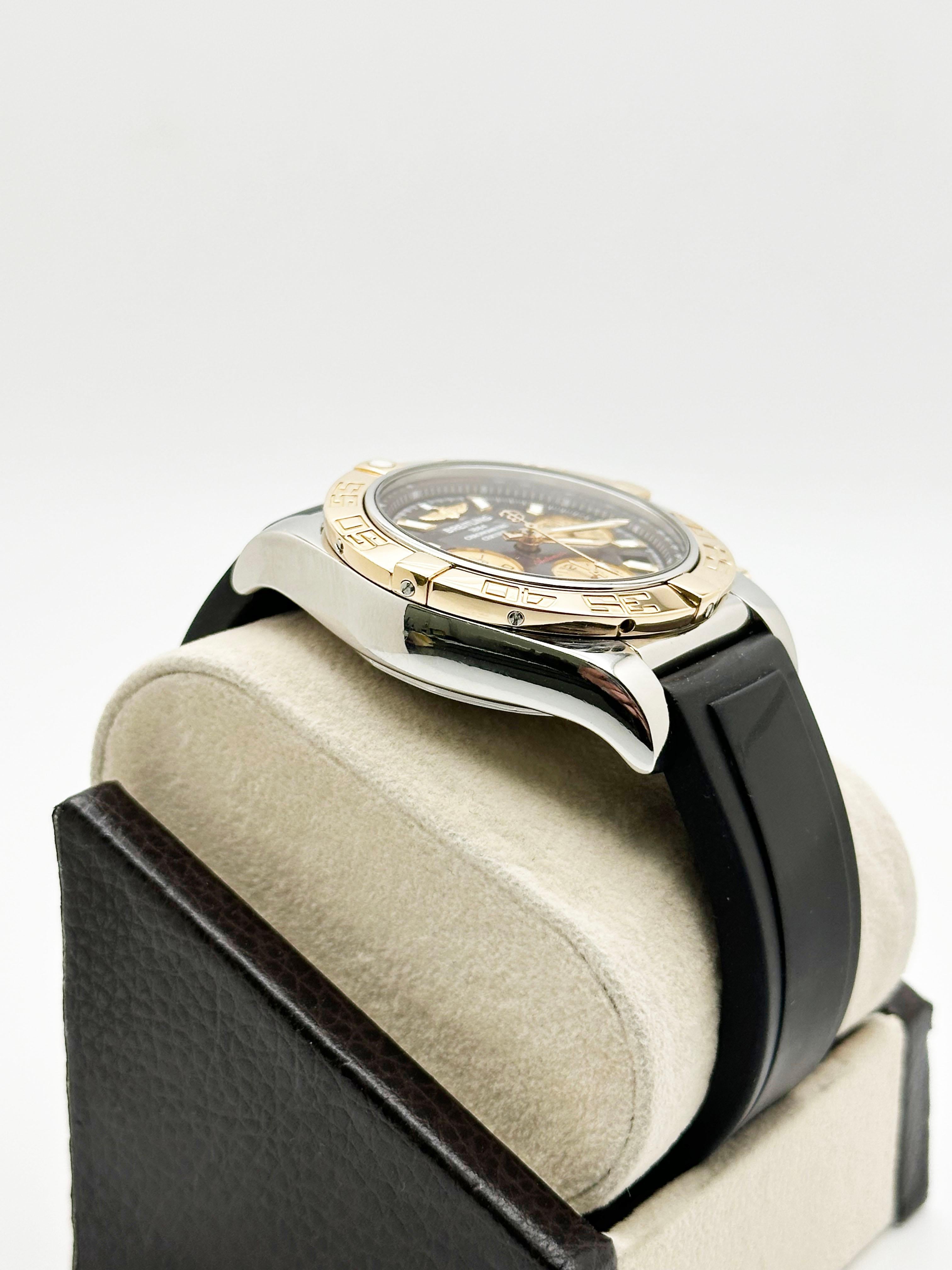 Breitling Chronomat 41 CB0140 18K Rose Gold Stainless Steel Rubber Strap 41mm 2