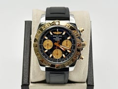 Breitling Chronomat 41 CB0140 18K Rose Gold Stainless Steel Rubber Strap 41mm