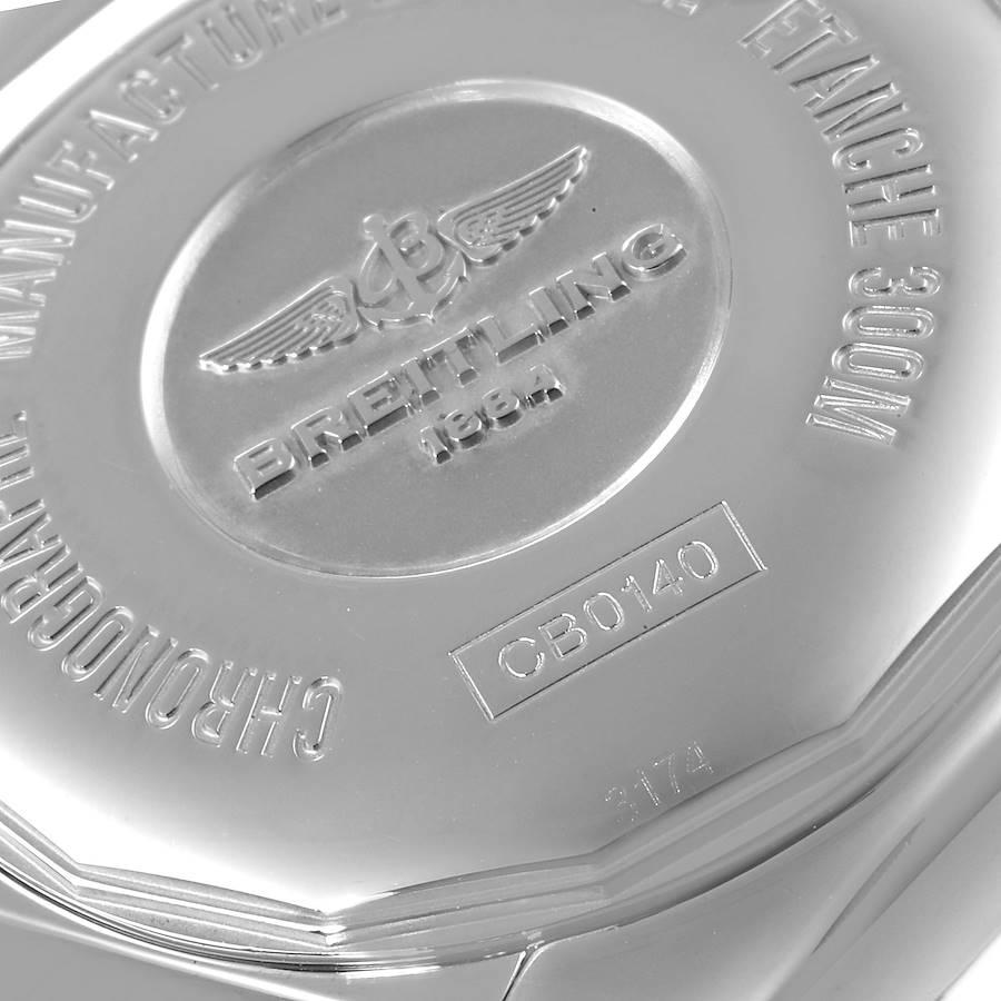 Men's Breitling Chronomat 41 Steel Rose Gold Black Dial Watch CB0140