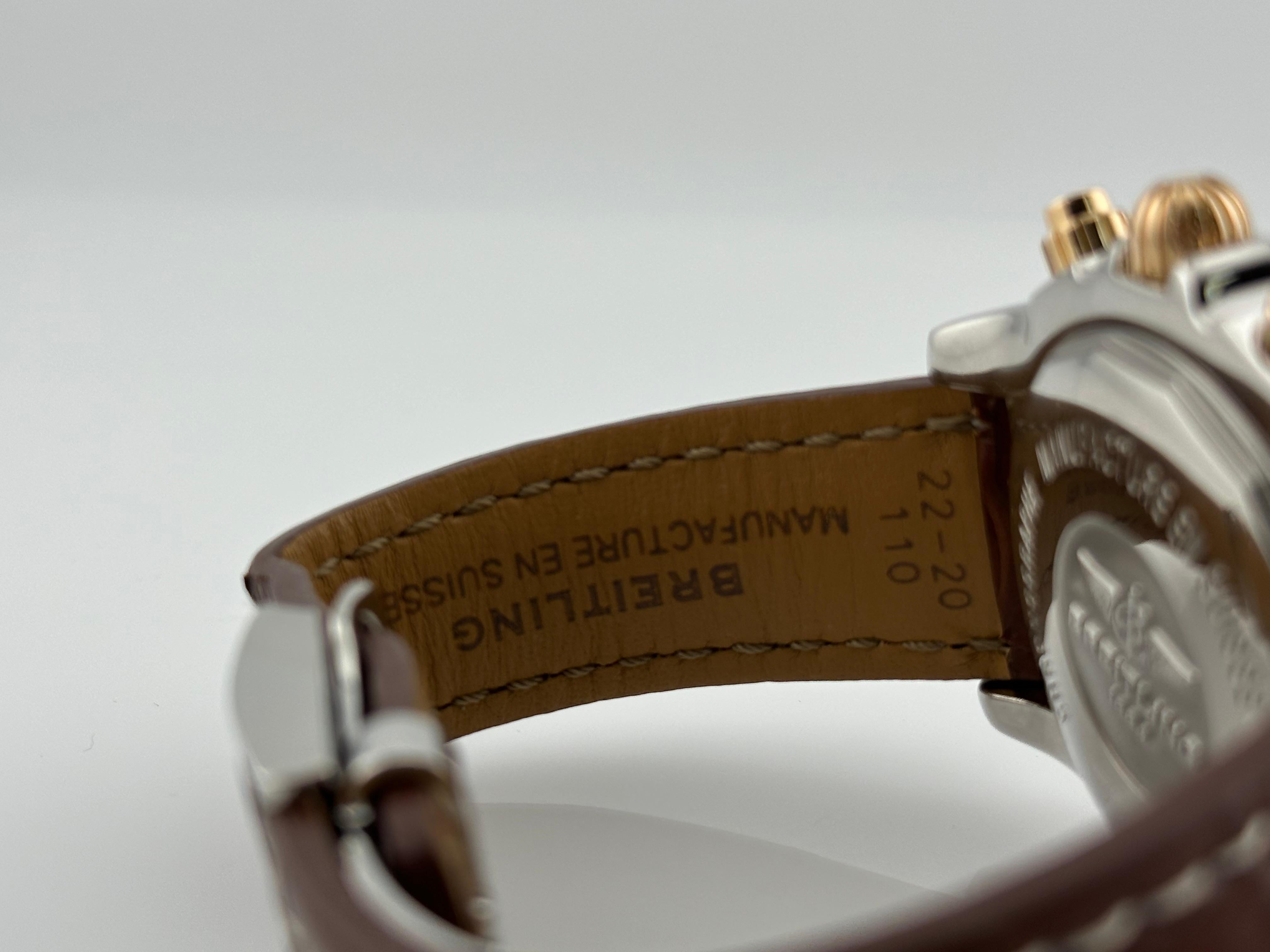 Breitling Chronomat 44 CB0110 Stainless Steel 18K Rose Gold Box Booklet 6