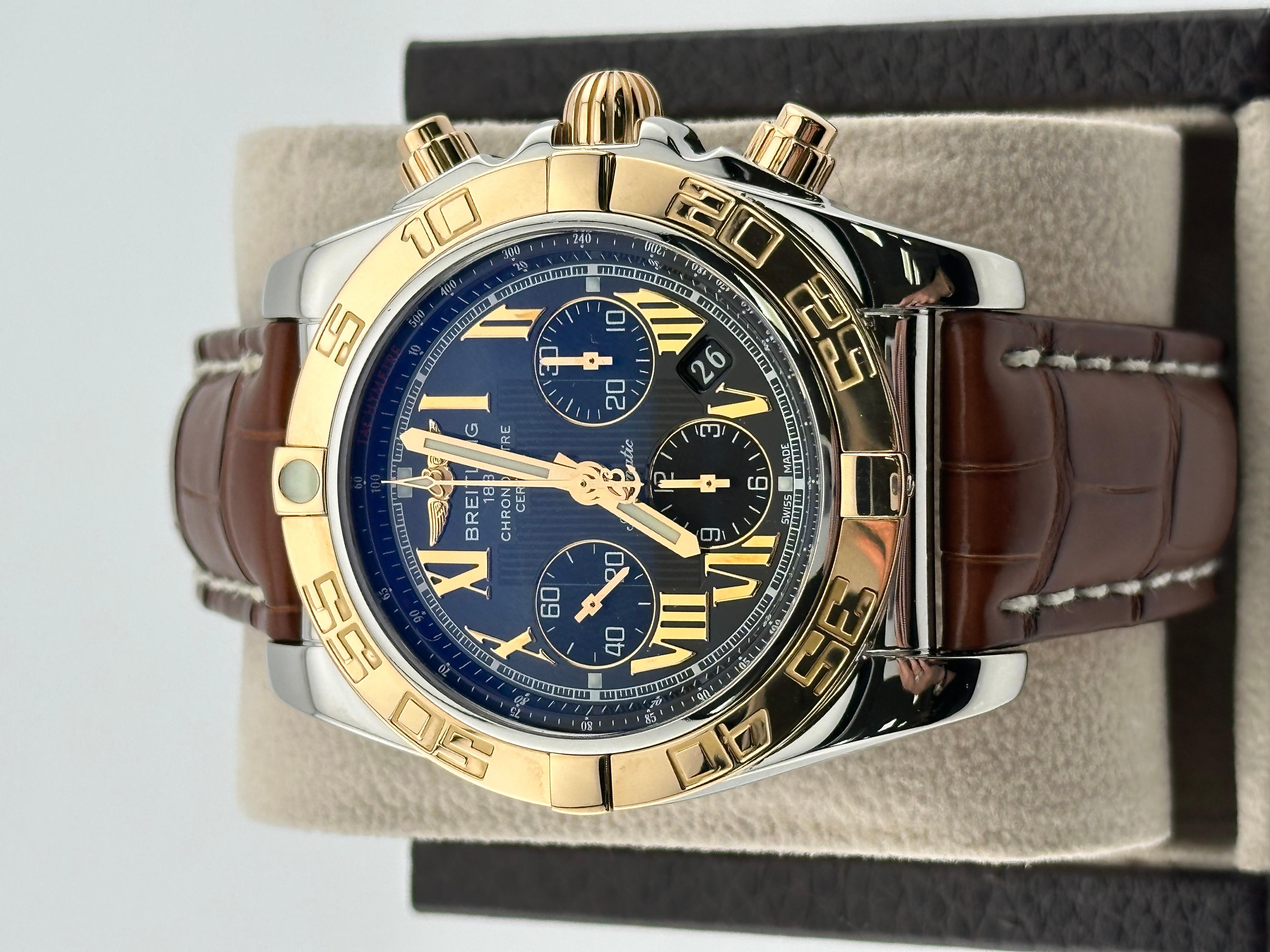 Breitling Chronomat 44 CB0110 Stainless Steel 18K Rose Gold Box Booklet 9