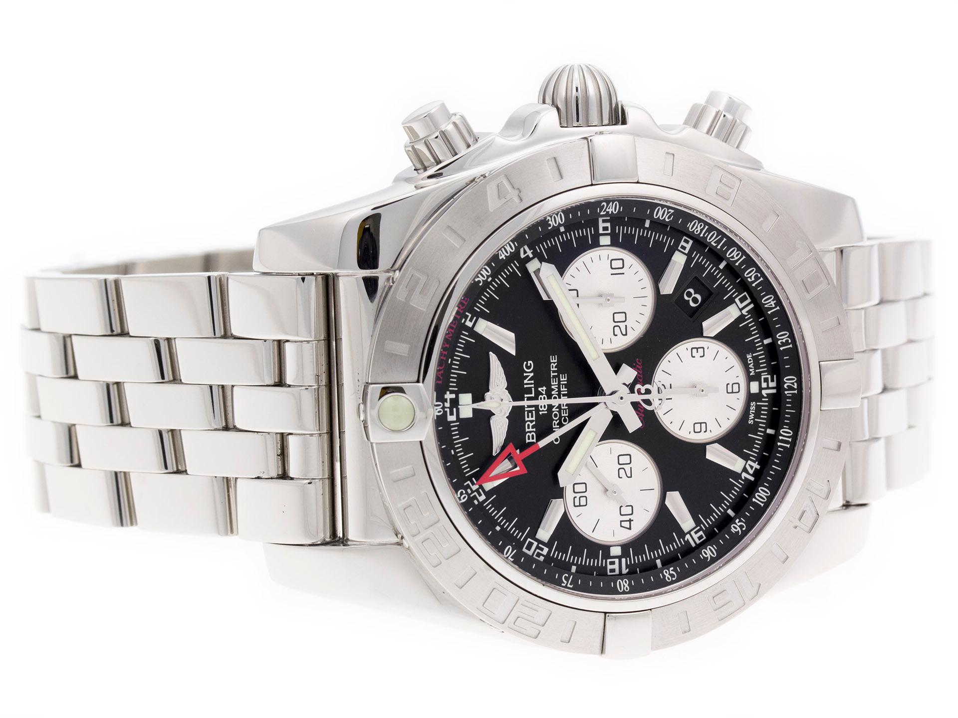 Breitling Chronomat 44 GMT AB042011/BB56-375A im Zustand „Hervorragend“ in Willow Grove, PA