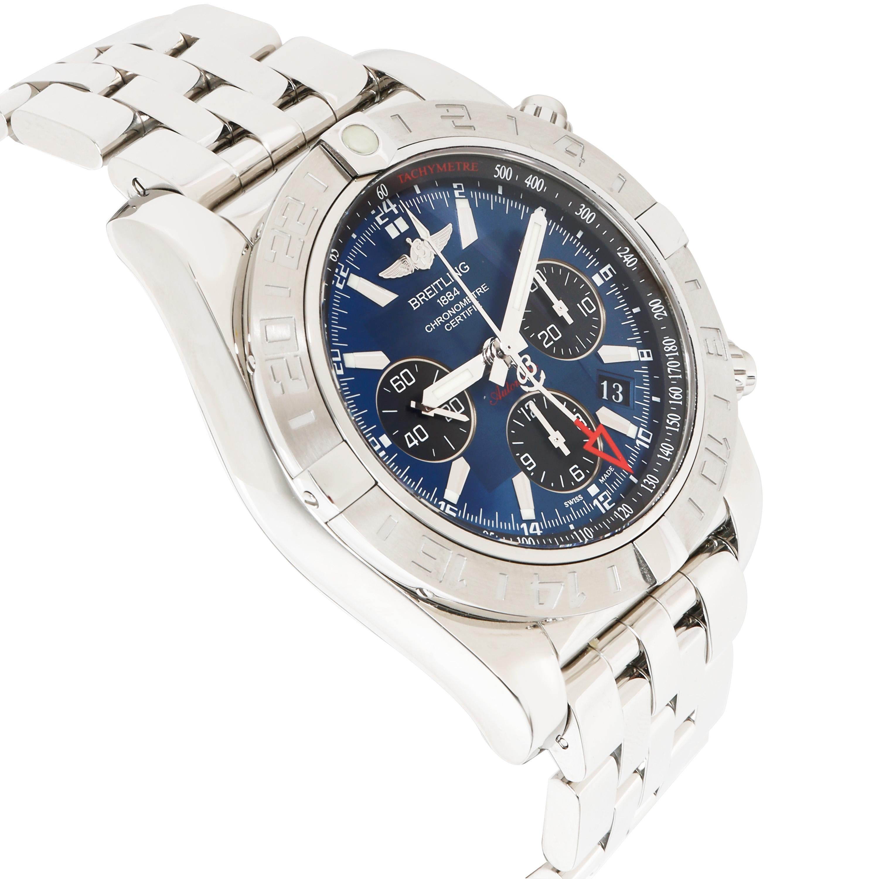 Breitling Chronomat 44 GMT AB042011/C852 Men's Watch in Stainless Steel In Excellent Condition In New York, NY