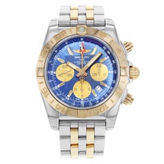 Breitling Chronomat 44 GMT Stahl 18 Karat Gold Blau Uhr CB042012/C858-375C