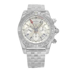 Used Breitling Chronomat 44 GMT Steel Silver Automatic Men's Watch AB042011/G745-375A