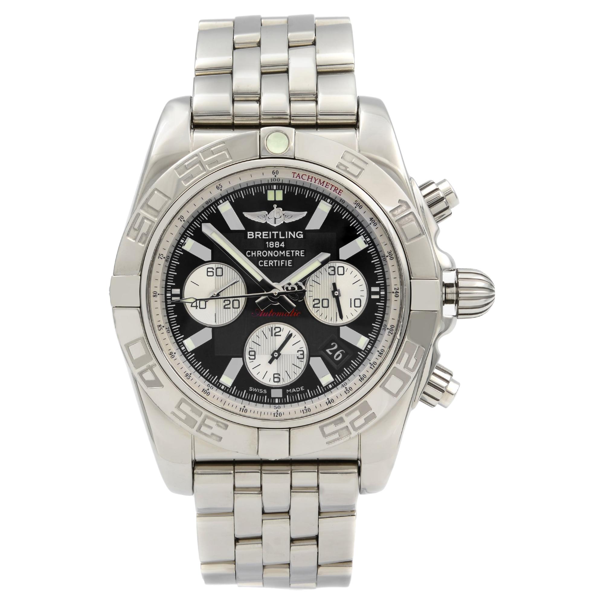 Breitling Chronomat 44 Steel Black Dial Automatic Men's Watch AB011011/B967-375A