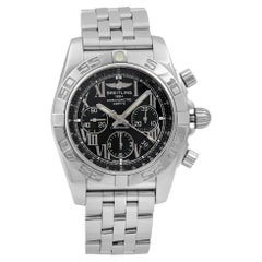 Breitling Chronomat 44 Steel Black Dial Automatic Mens Watch AB011012/B956-375A