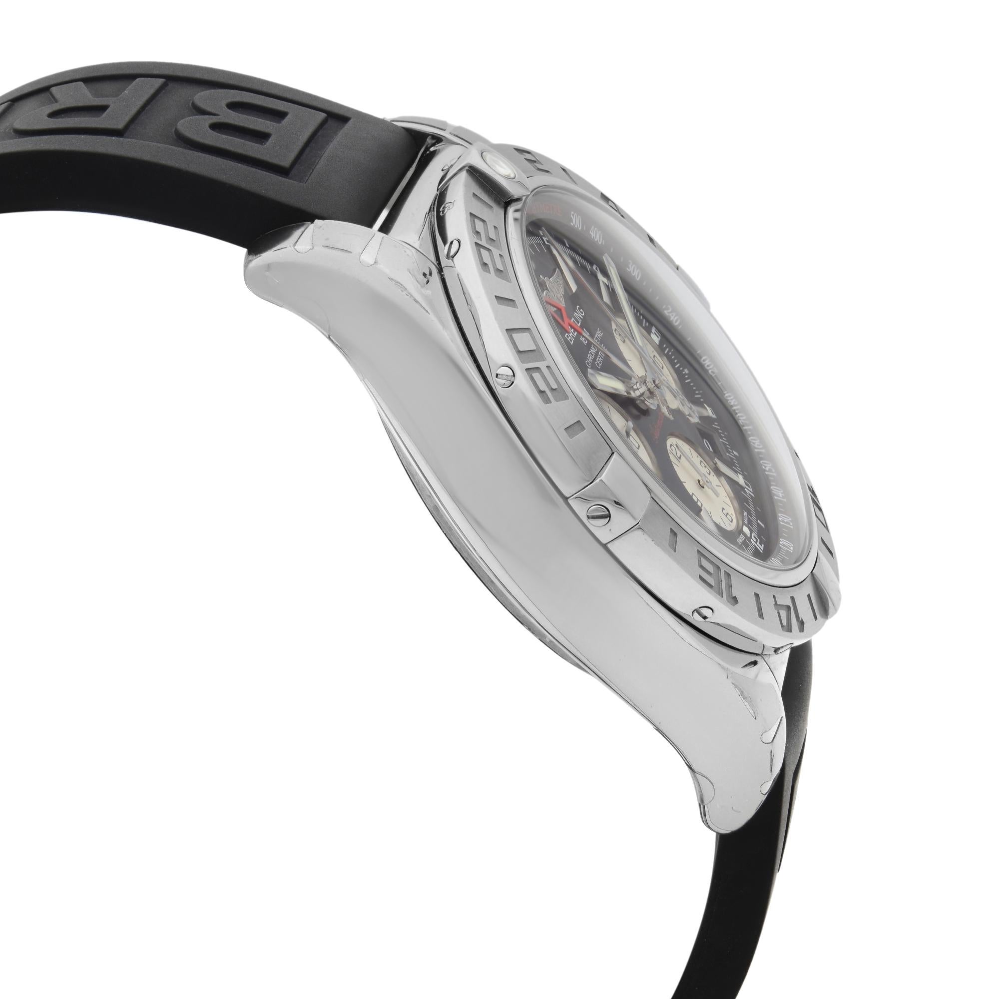 Breitling Chronomat 44 Steel Black Dial Automatic Men's Watch AB042011/BB56-153S 1
