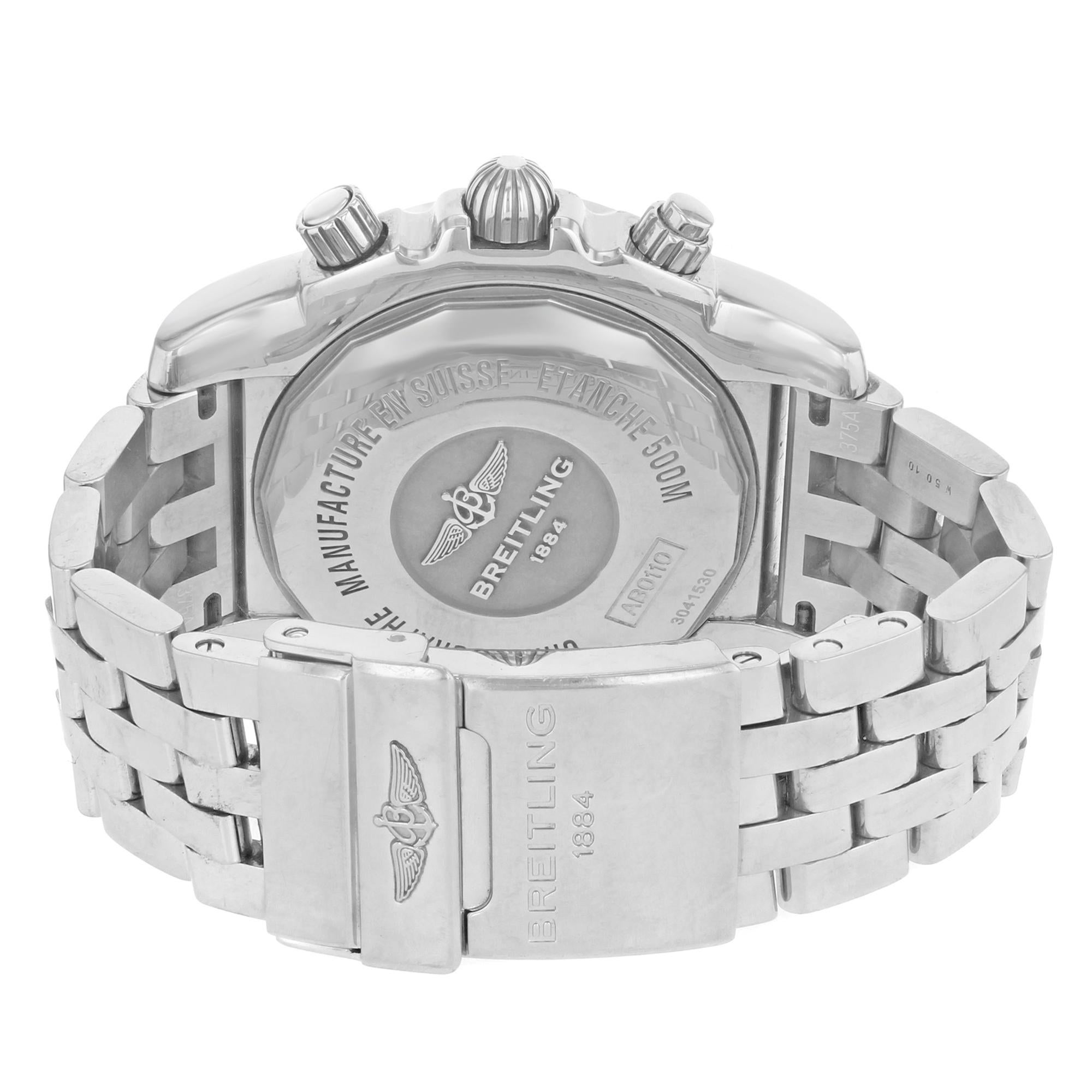 Breitling Chronomat 44 Steel Black Dial Men's Watch AB011012/B967-375A 2