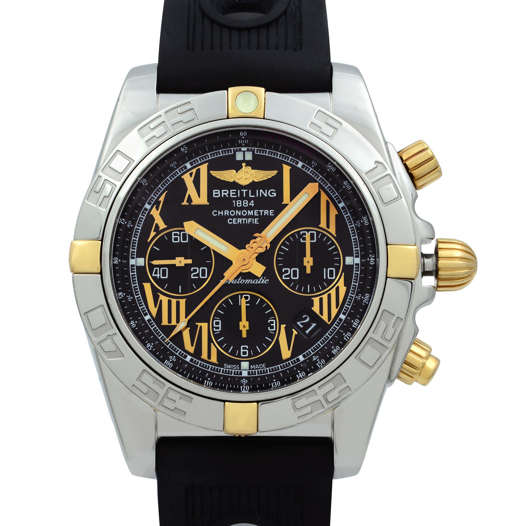 This watch is in mint preowned condition. Original Box and Papers are not included comes with a Chronostore presentation box and authenticity card. Covered by a one-year Chronostore warranty
Details:
Brand Breitling
Color Black
Department Men
Model