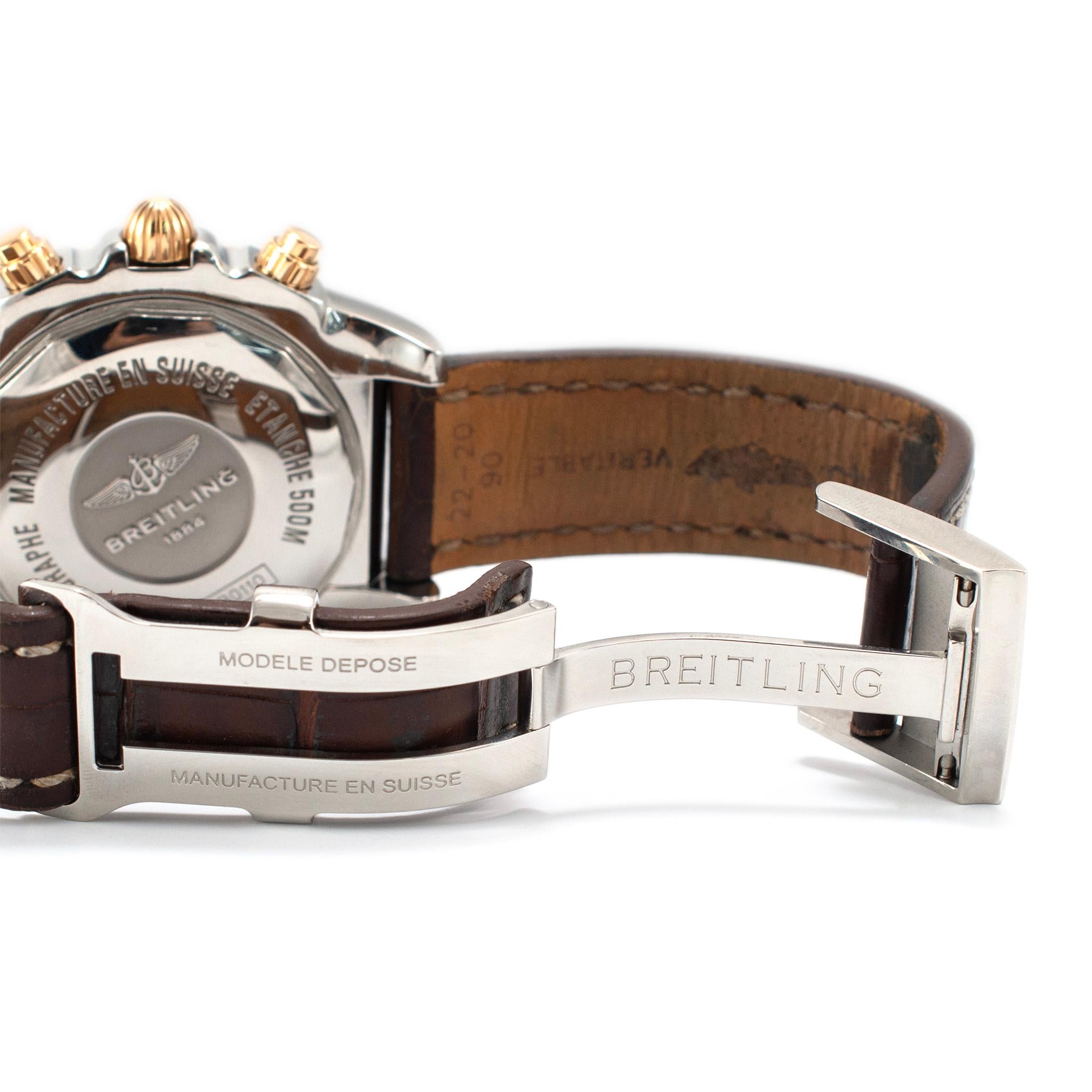 Breitling Chronomat 44MM CB0110 Chronograph 18K Roségold Edelstahl Uhr 2