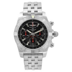 Used Breitling Chronomat Steel Black Dial Automatic Men Watch AB011110/BA50SS