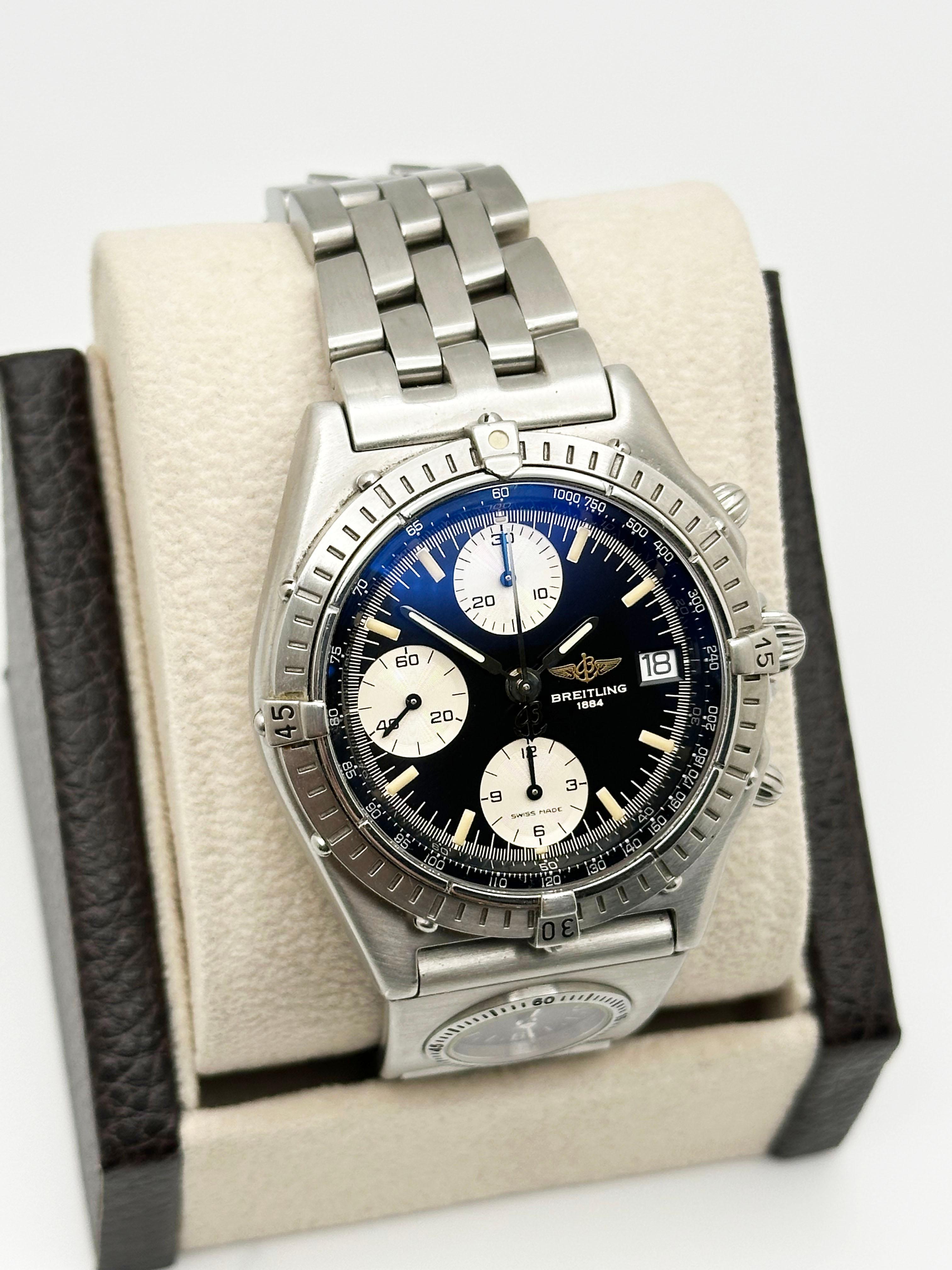 Breitling Chronomat A13048 Stainless Steel UTC Bracelet 39mm In Excellent Condition For Sale In San Diego, CA
