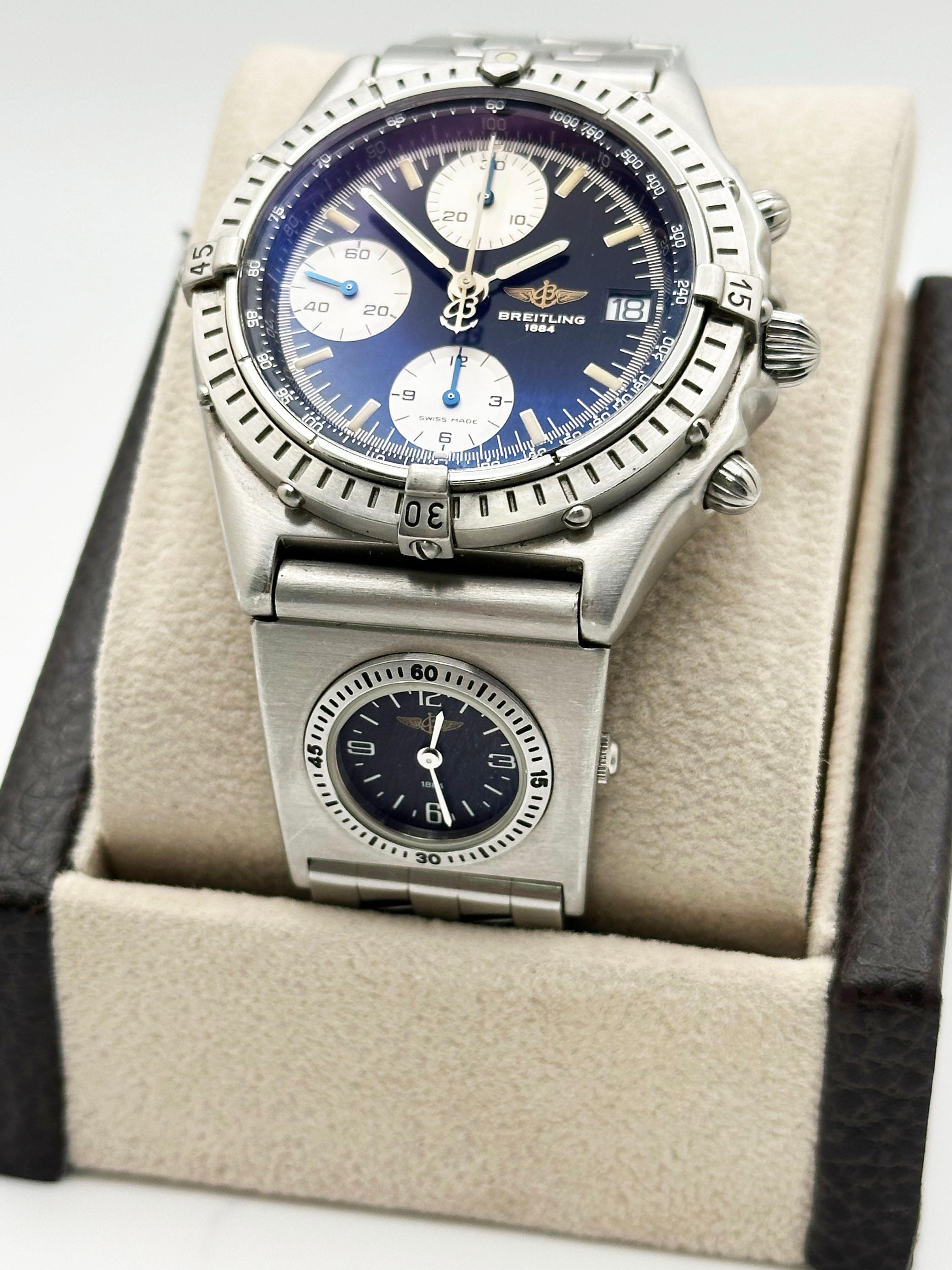 Men's Breitling Chronomat A13048 Stainless Steel UTC Bracelet 39mm For Sale