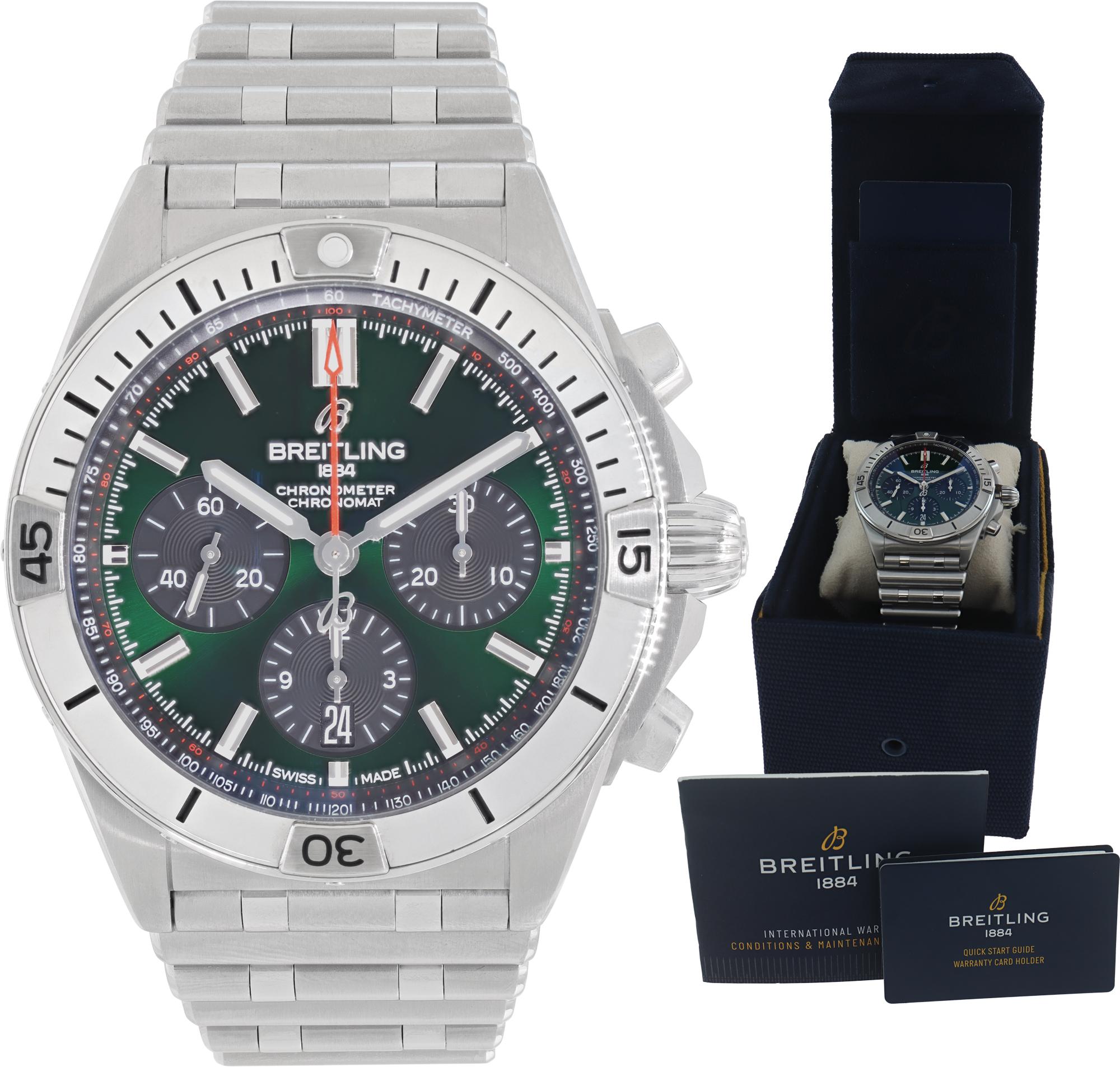 Breitling Chronomat B01 Bentley Stainless Steel Automatic Wristwatch Ref AB0134 For Sale 3