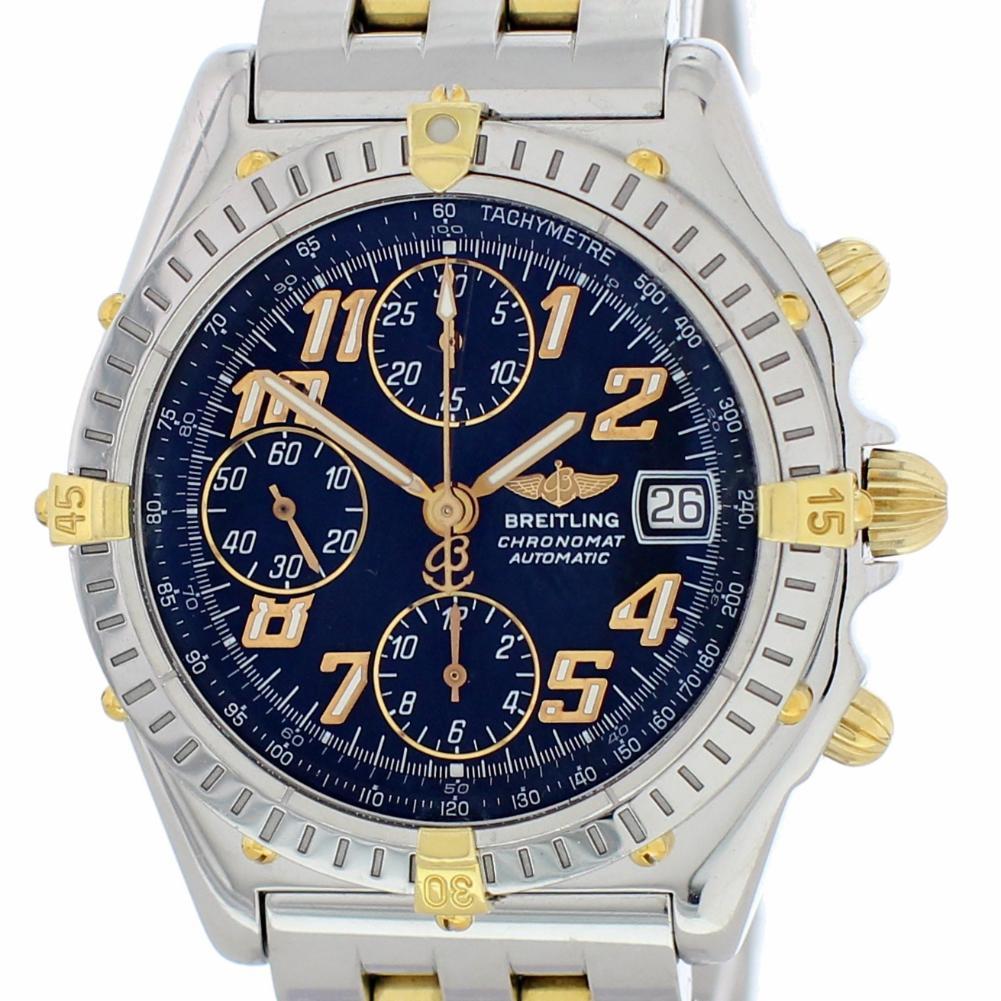 Breitling Chronomat B13050 with Band, Stainless-Steel Bezel and Blue Dial