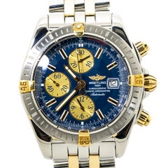 Breitling Chronomat B13356 Chronograph 18K Two Tone Mens Watch