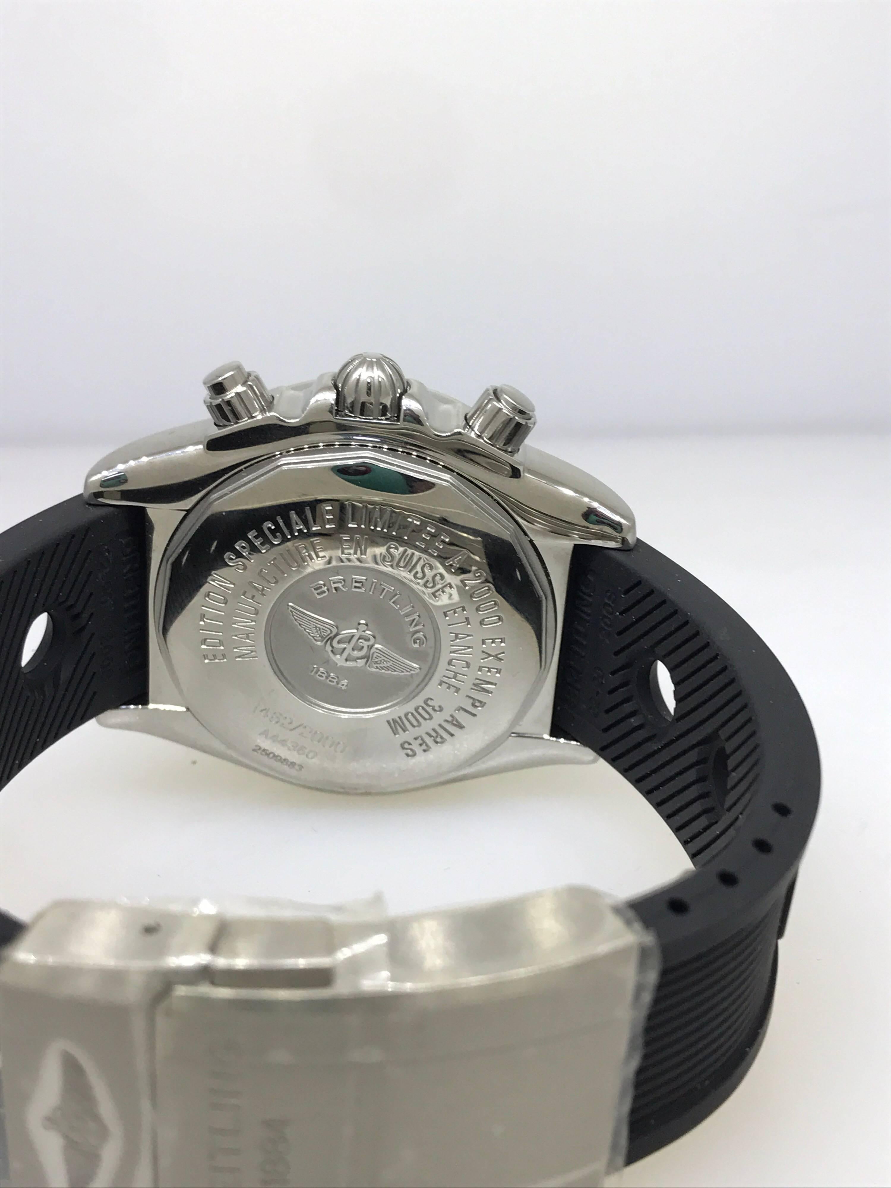 Breitling Chronomat Blackbird Stainless Steel Black Dial Men's Watch A4436010 For Sale 5