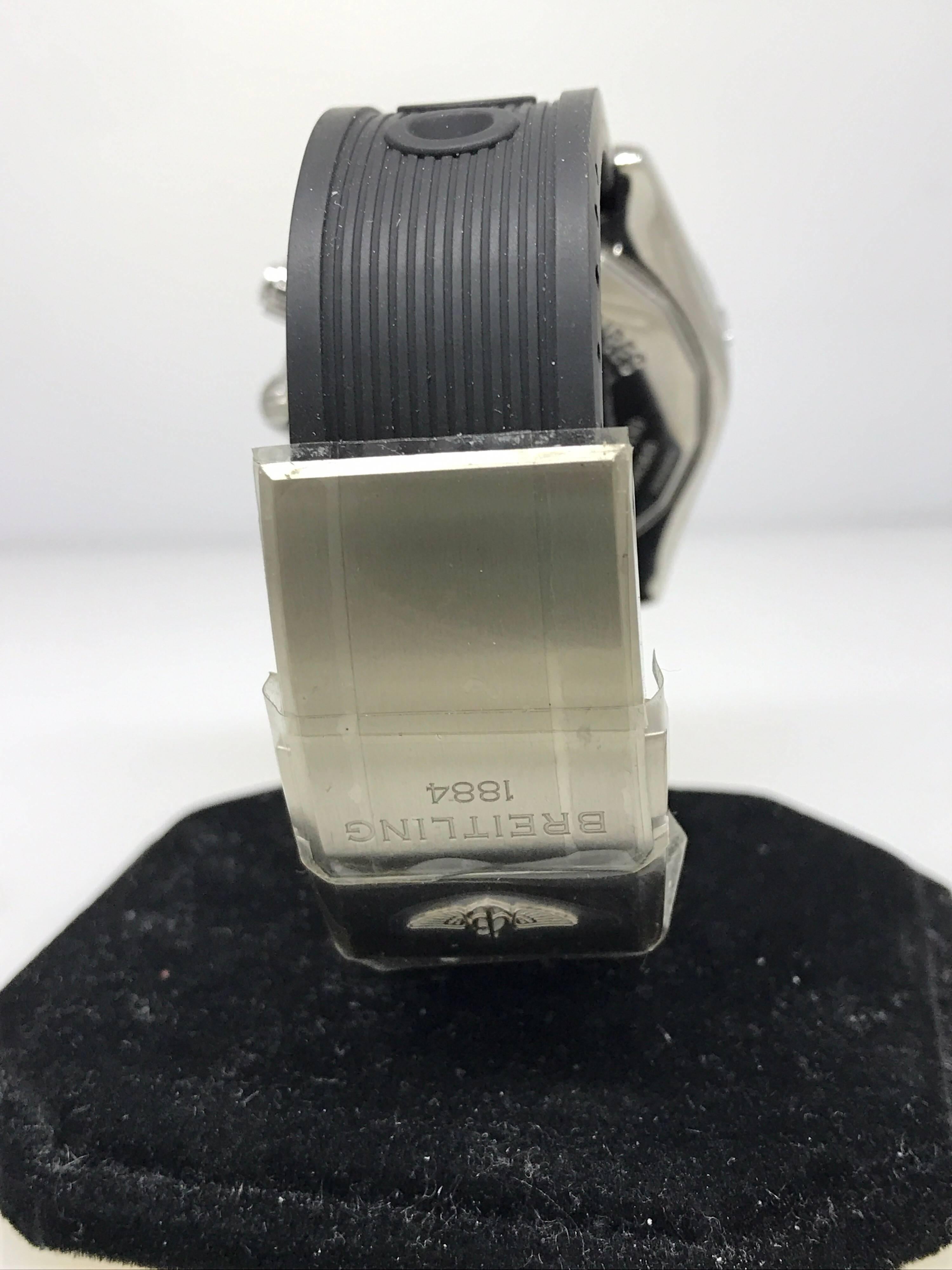 Breitling Chronomat Blackbird Stainless Steel Black Dial Men's Watch A4436010 For Sale 1