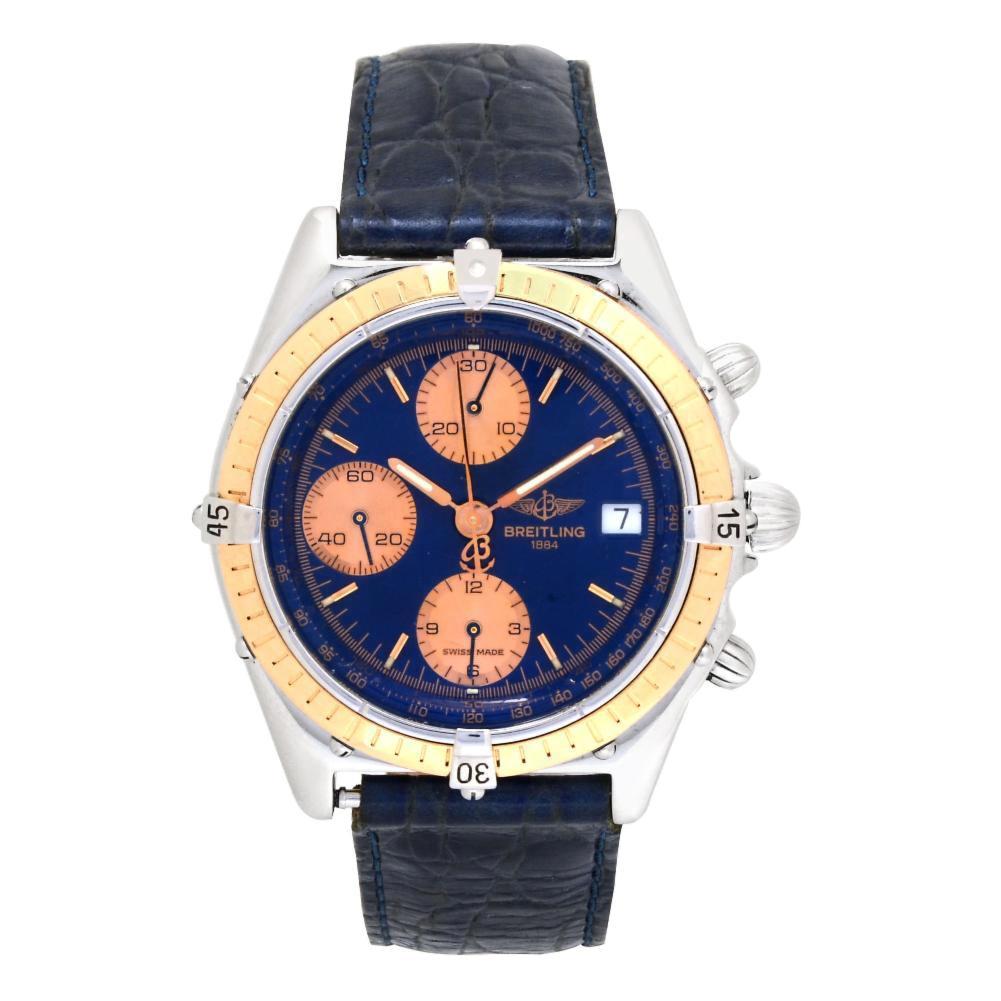 Breitling Chronomat C13047, Blue Dial, Certified and Warranty For Sale