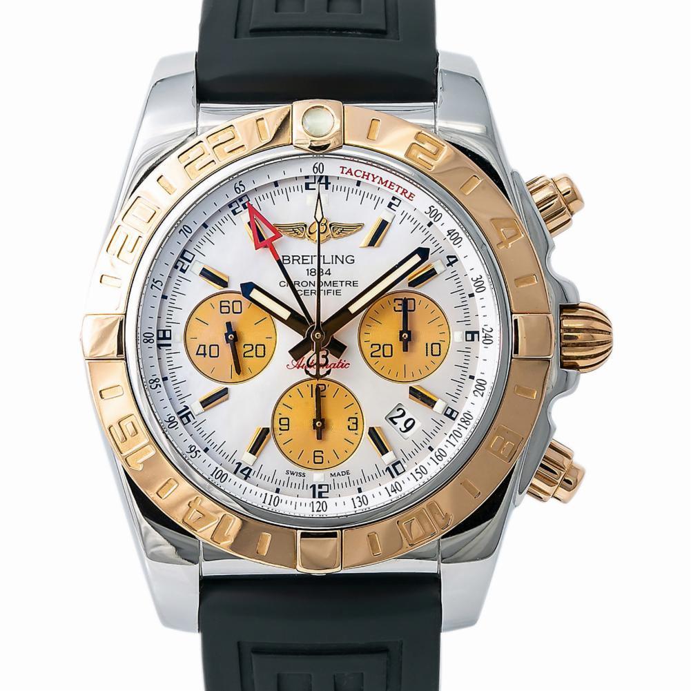 Breitling Chronomat CB0420, Mother of Pearl Dial, Certified In Excellent Condition In Miami, FL