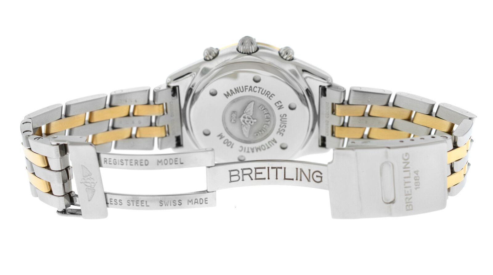 Breitling Chronomat Cockpit D30011 Chrono Gold Steel Automatic Watch 4