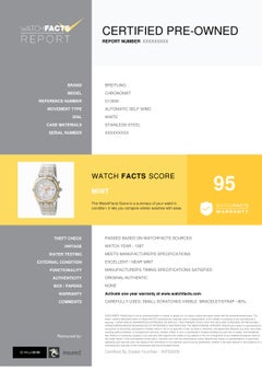 Breitling Chronomat D13050, White Dial, Certified and Warranty