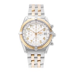 Breitling Chronomat D13050.1 40mm Silver Arabic Steel Yellow Gold Mens Watch
