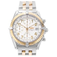 Breitling Chronomat D13050.1 40mm Silver Arabic Steel Yellow Gold Mens Watch