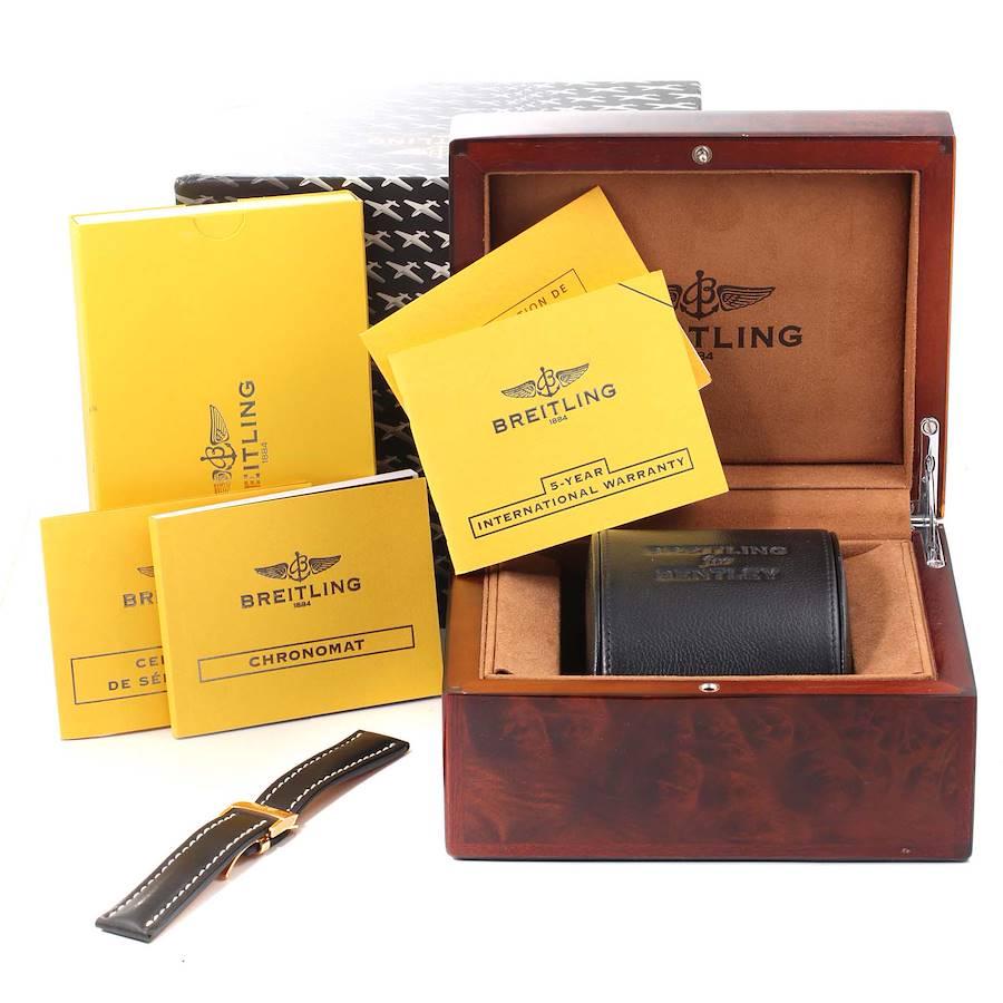 Breitling Chronomat Evolution 18k Rose Gold Mens Watch HB0110 Box Papers For Sale 4