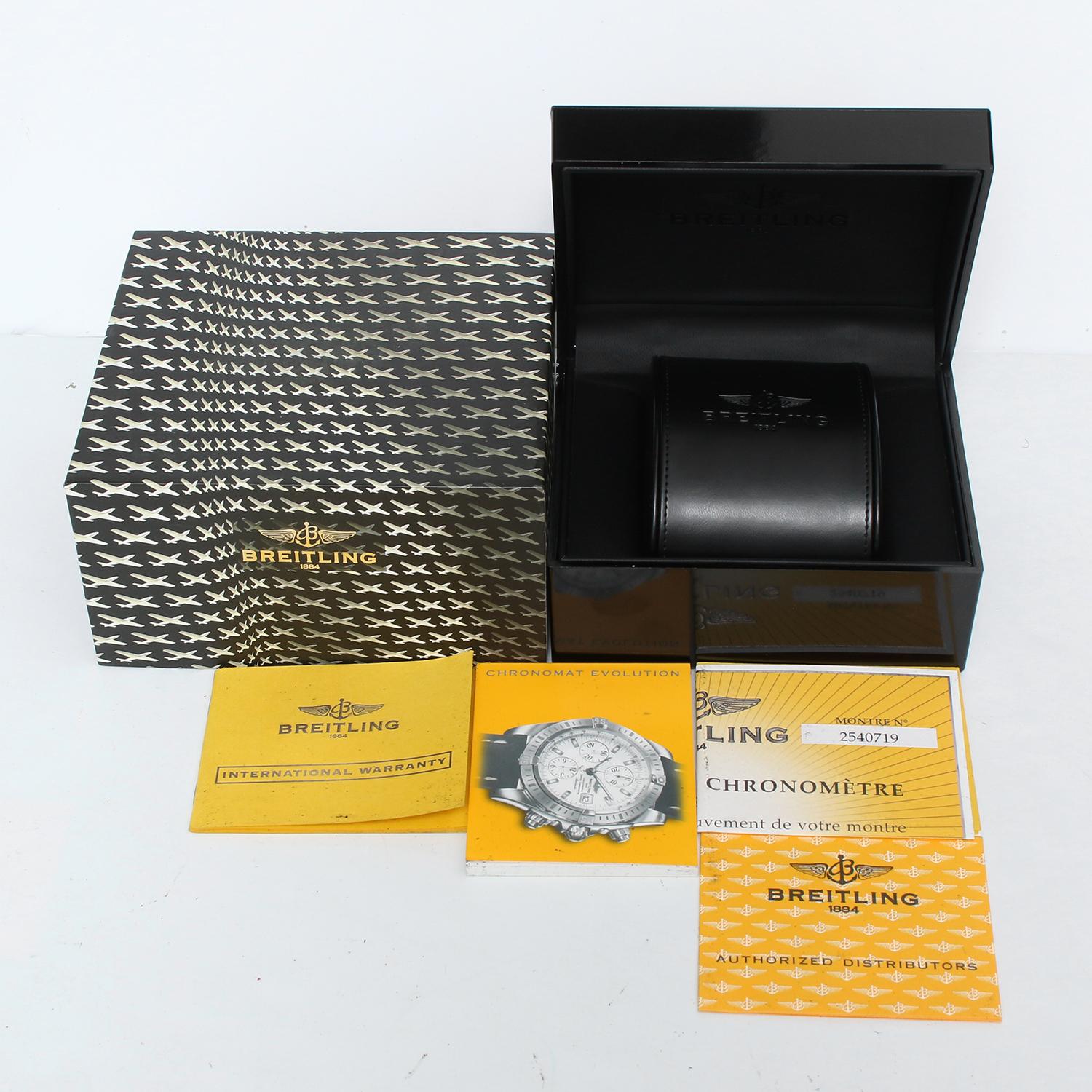 Breitling Chronomat Evolution 2-Tone Diamond Watch C13356 2