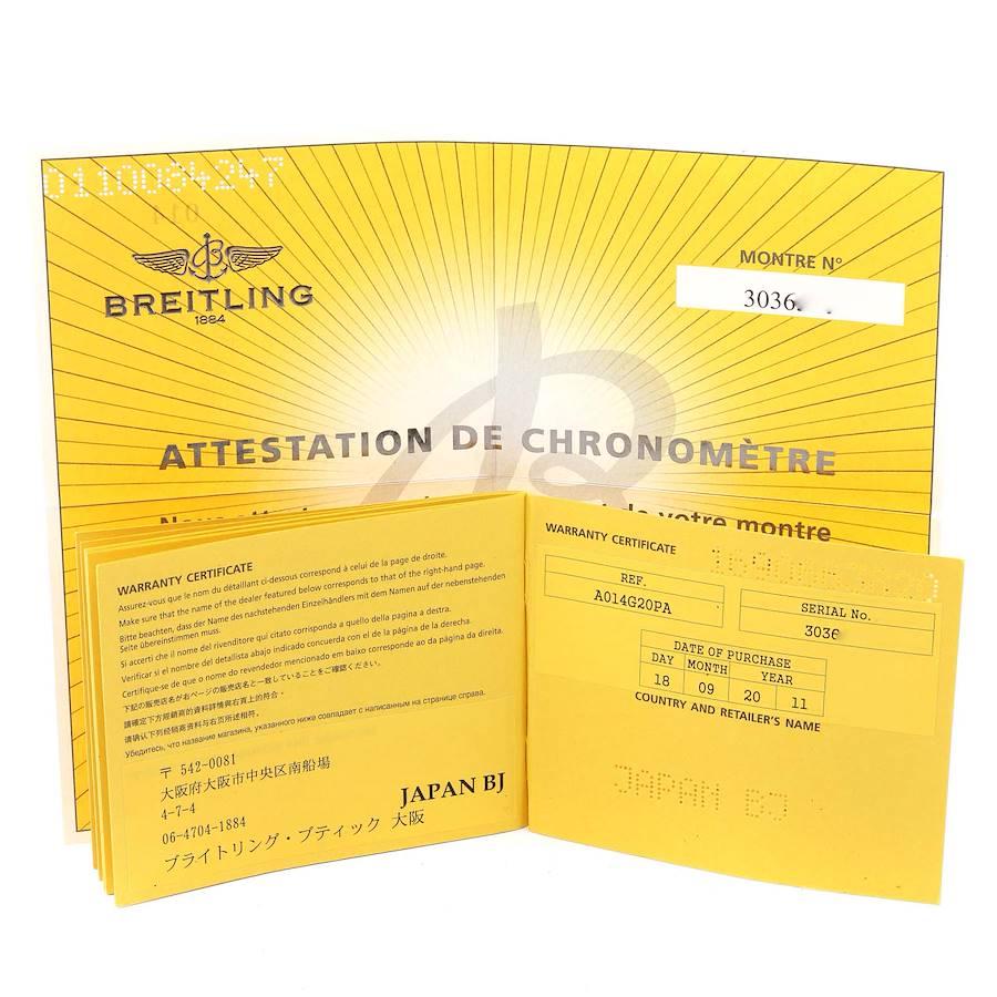 Breitling Chronomat Evolution 41 Steel MOP Diamond Mens Watch AB0140 Box Papers 3