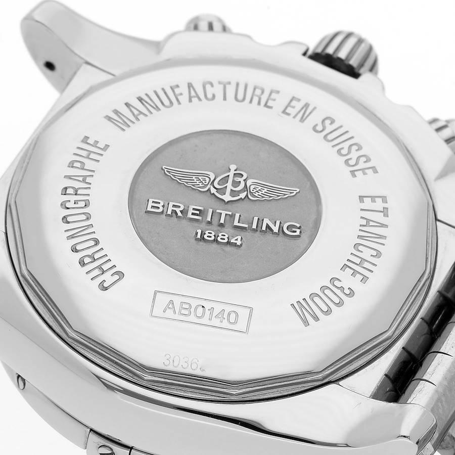 Men's Breitling Chronomat Evolution 41 Steel MOP Diamond Mens Watch AB0140 Box Papers