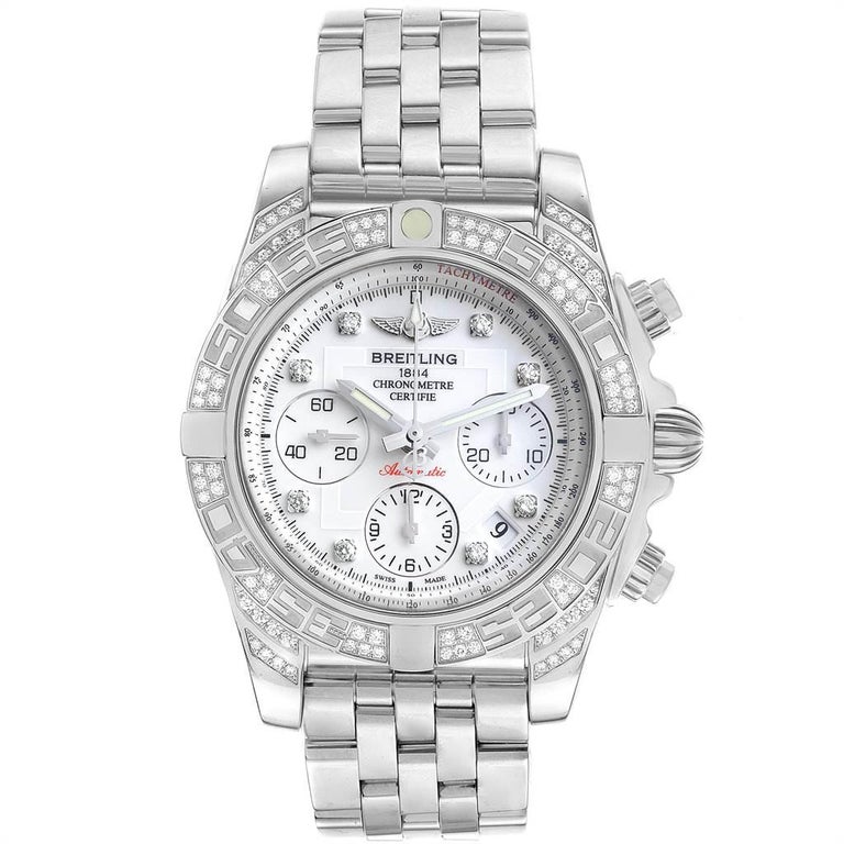 Breitling Chronomat Evolution Steel Diamond Men's Watch ...