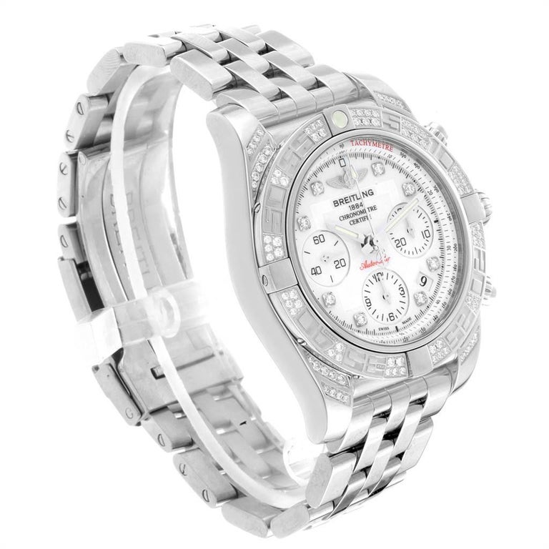 Breitling Chronomat Evolution Steel Diamond Men's Watch ...