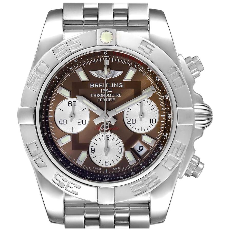 Breitling Chronomat Evolution Steel Men
s Watch AB0140 Unworn For Sale