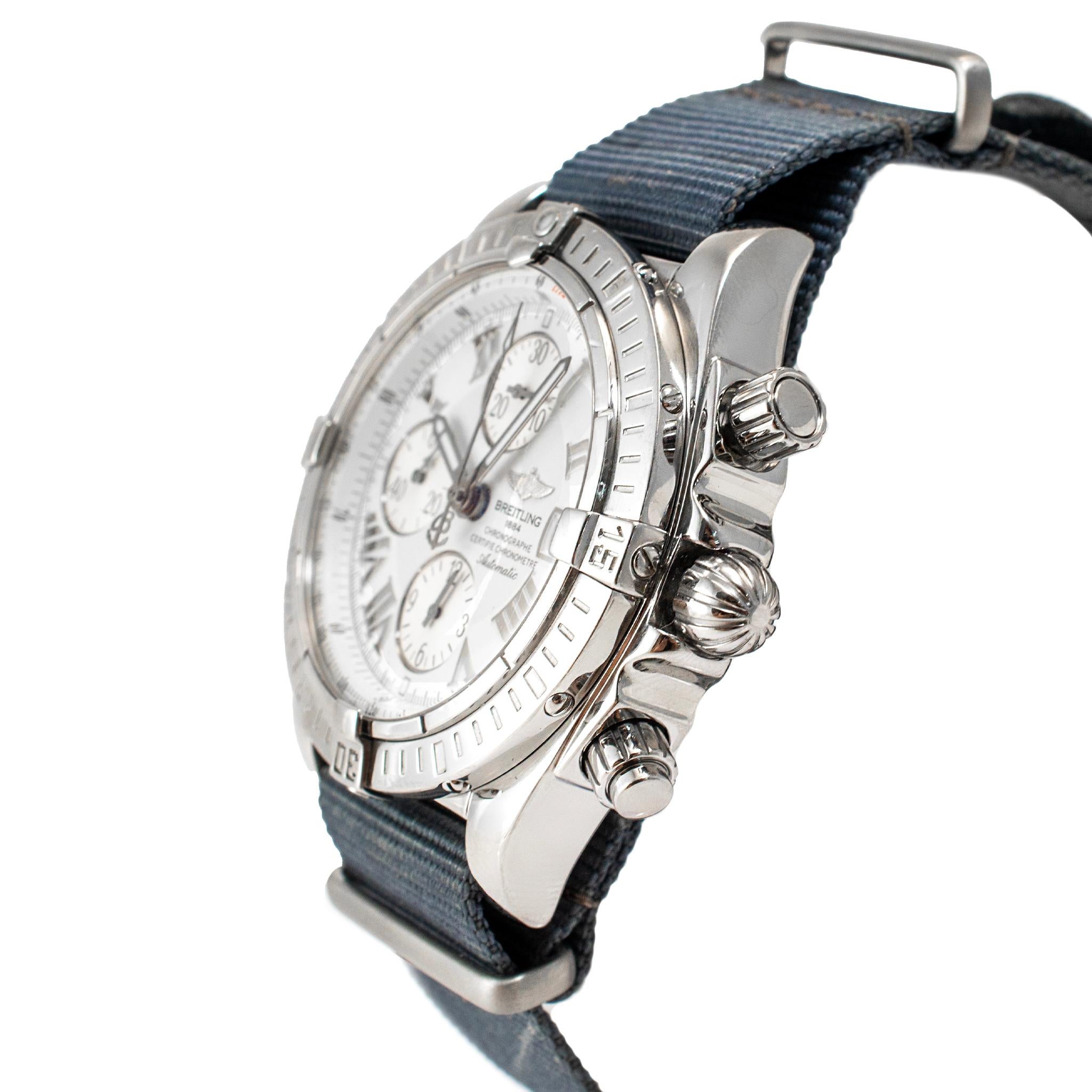 De los hombres Reloj Automático Breitling Chronomat Evolution 43.5mm A13356 Correa OTAN Acero en venta